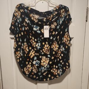 Ralph Lauren Black Floral Blouse